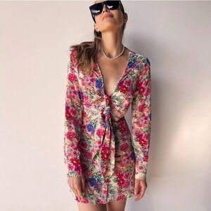 Favorite Daughter The Barely Holding It Together Floral Minidress Size 8 NEW